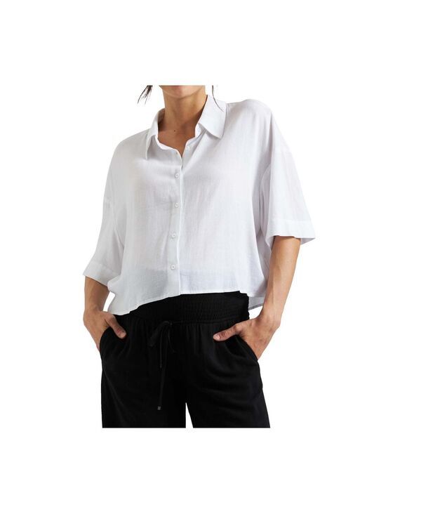 ライプマタニティ レディース トップス シャツ Ripe Maternity Ripe Farrah Crop Shirt White ホワイト