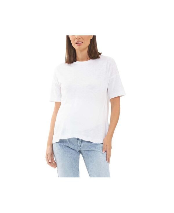 ライプマタニティ レディース トップス シャツ クルーネック Ripe Maternity Claud Crew Neck Tee White ホワイト