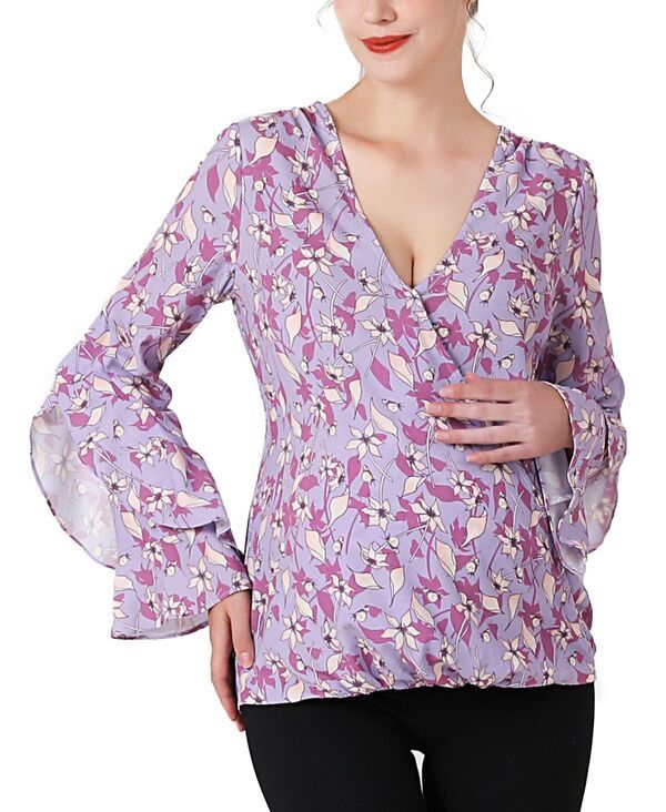 キミアンドカイ レディース トップス シャツ ブラウス マタニティ kimi kai Maternity Emery Nursing Blouse Multicolo red マルチカラー
