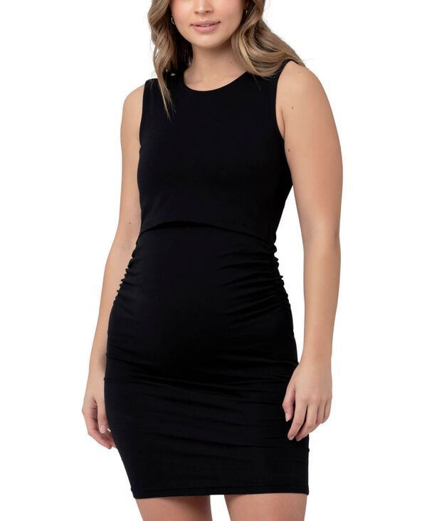 ライプマタニティ レディース トップス ワンピース ダウン Ripe Maternity Organic Nursing Up Down Tank Dress Black ブラック