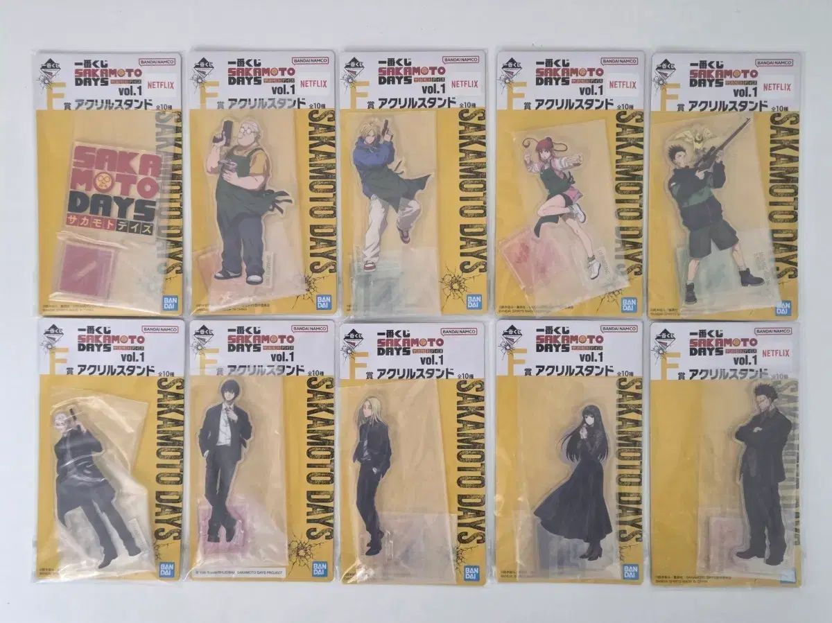 (全10種) 坂本Days 一番くじ F賞 アクリルスタンド 全種まとめ売り