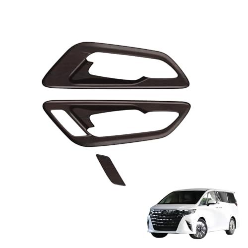 新型アルファード/ヴェルファイア 40系に対応 アクセサリー 車内インテリアドアハンドルトリム 内装パネル装飾カバー 専用 グッズ(艶消し木目調)ts e7a77344