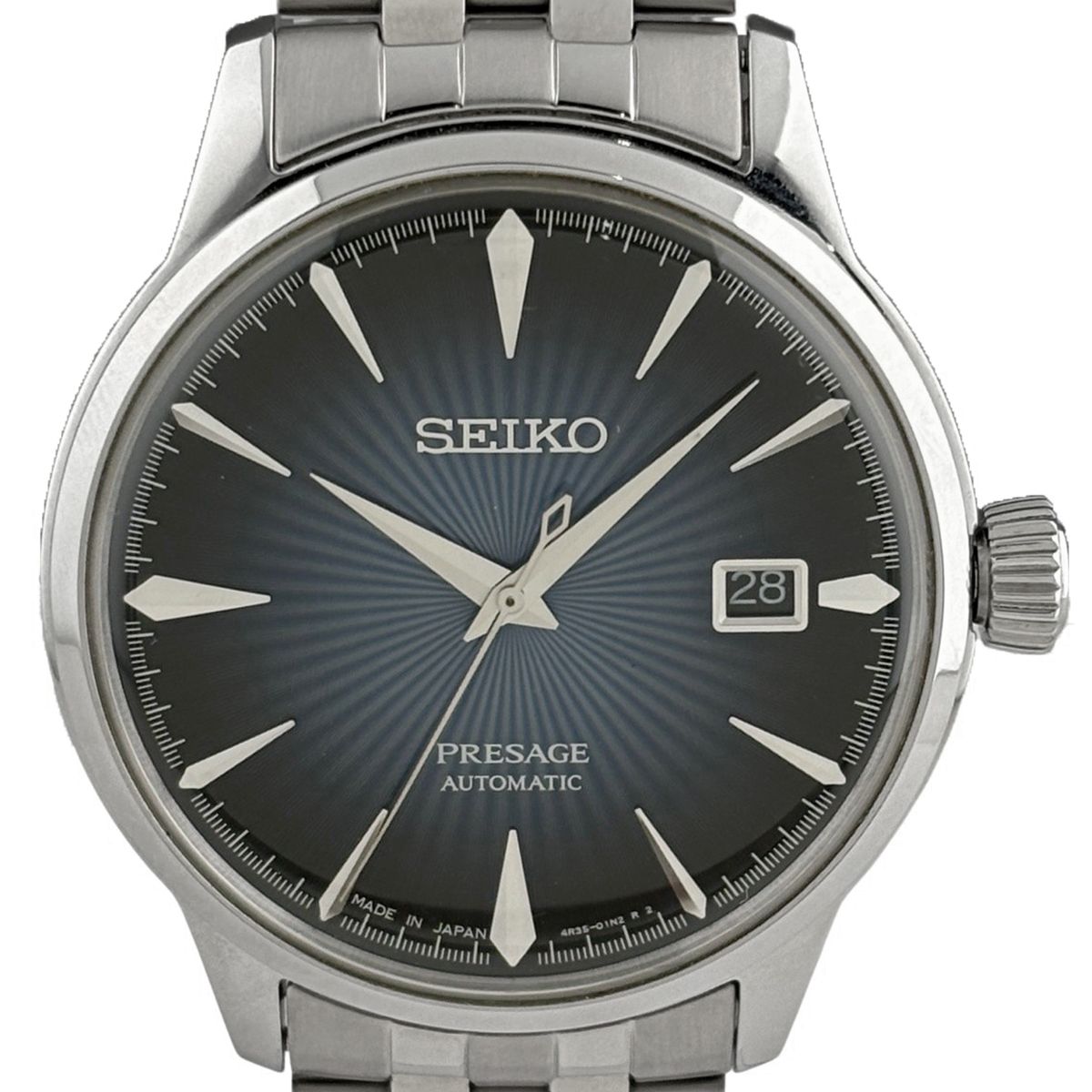 【保証書】【保証書】セイコー SEIKO プレサージュ 4R35-01T0 腕時計 SS 自動巻き ブルー系 メンズ 【中古】 28,470円