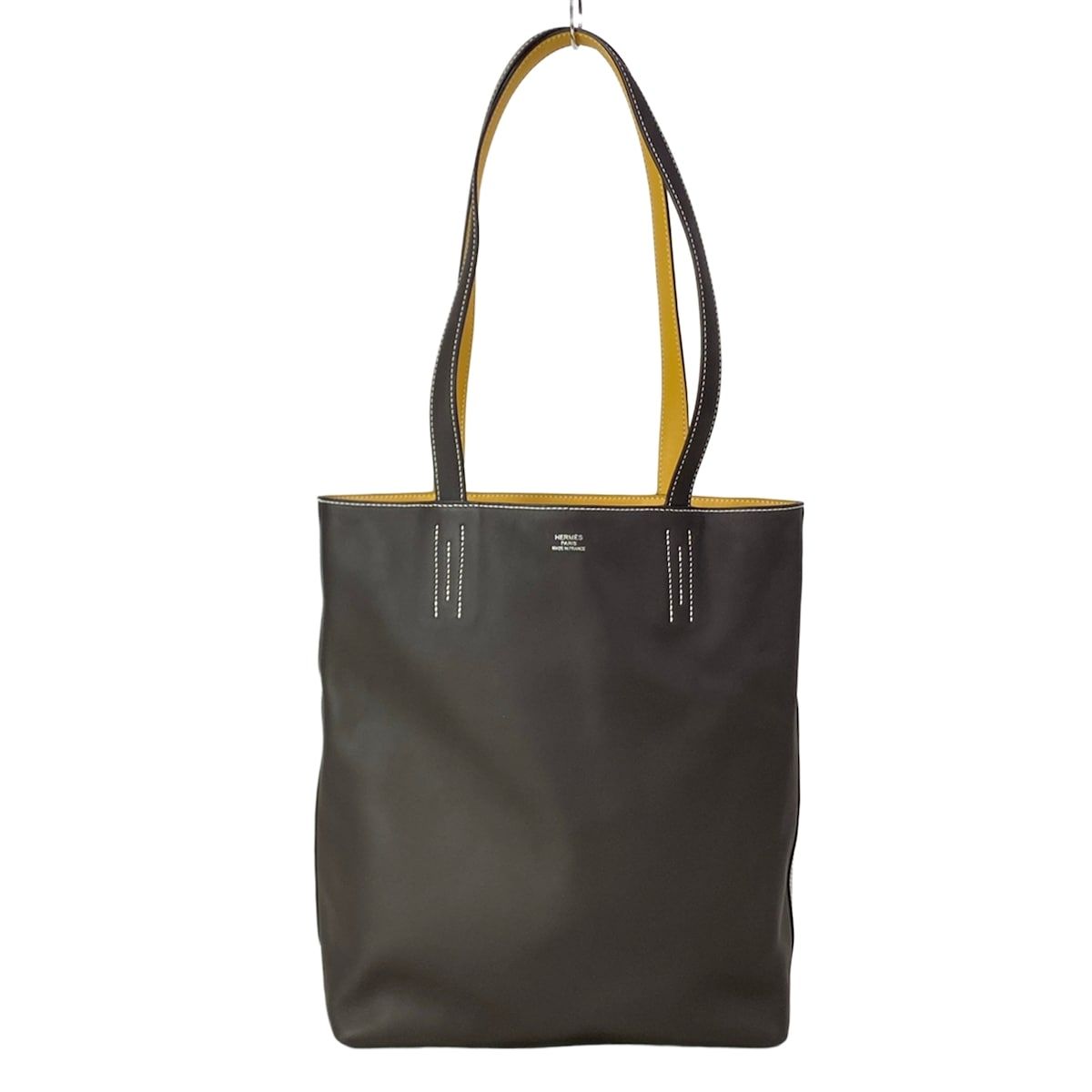 HERMES(エルメス) トートバッグ美品 ネオ ドゥブルセンス 35 ベブラン×パイユ
