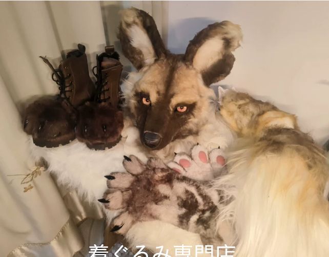 狼　犬　猫　着ぐるみ 　ヘッド ケモノ ファースーツ ぬいぐるみ コスプレ コスチューム Kurumi 一点物 D543 58,800円