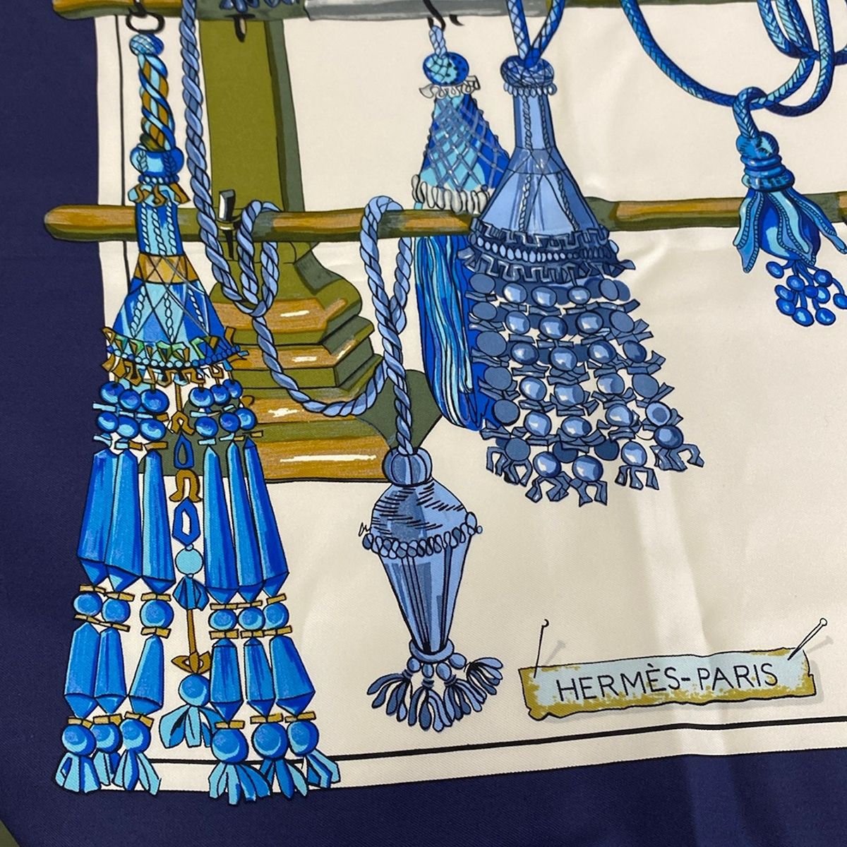HERMESエルメスカレ90 MAILLONSマイヨンレッドネイビー HERMES 【公式