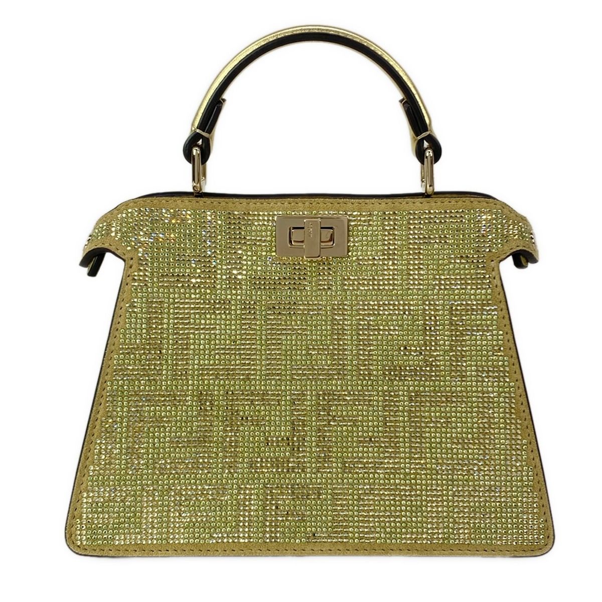 FENDI(フェンディ) ハンドバッグ美品 ピーカブー アイシーユー プチ 8BN335 ゴールド レザー