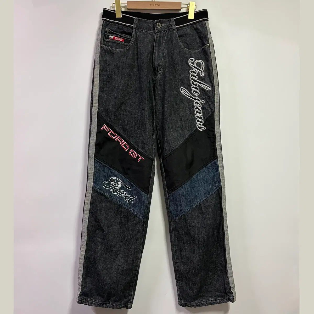 76(30) FUBU(フブ) レーシング デニム パンツ
