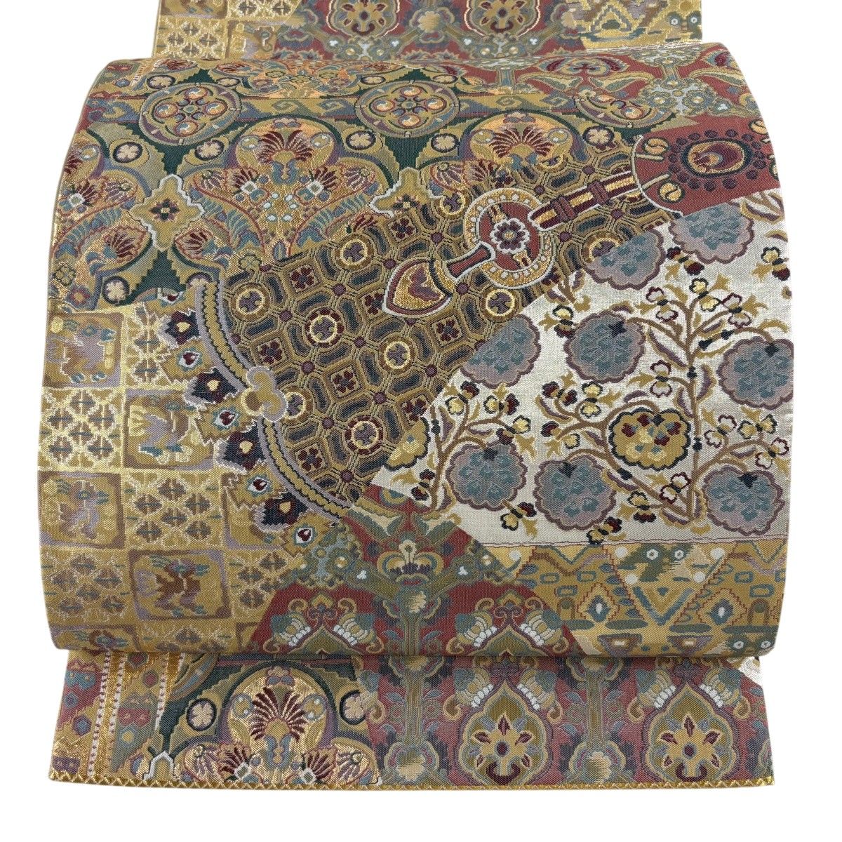 【美品】 袋帯 秀品 花鳥 華文 箔 銀色 六通 正絹 【中古】 6,688円