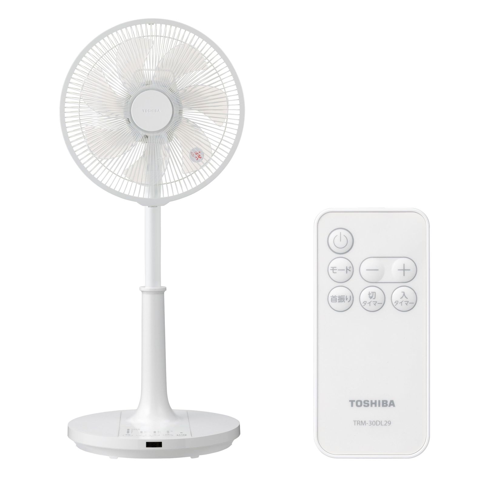 TOSHIBA (東芝) リビング扇風機 DCモーター 静音 リモコン付 7枚羽根 切タイマー 首振り 風量4段階 ホワイト TF-30DL28A