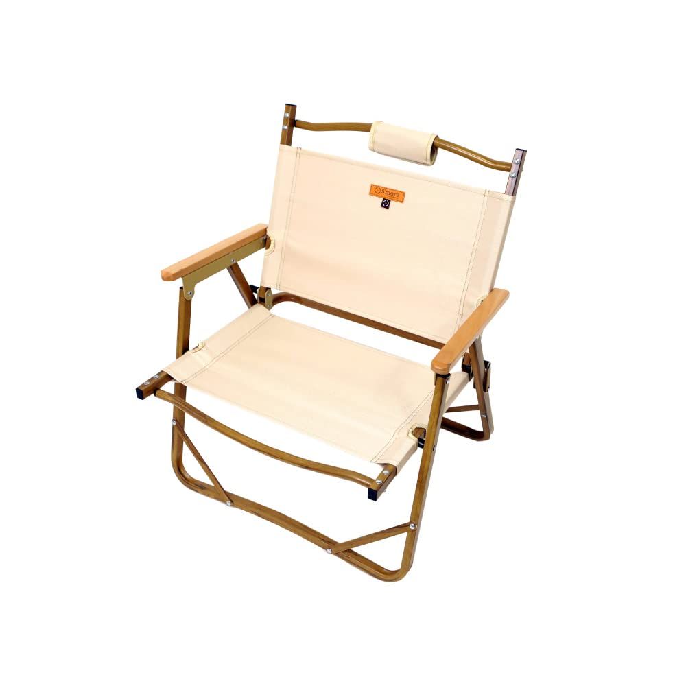 S'more (スモア) Alumi Folding Armchairアウトドアチェア キャンプ チェア 椅子 折り畳み 折りたたみ椅子 アウトドア おしゃれ アルミ ハイチェア オックスフォード布 2.5kg 収納袋付き (Beige) 6,612円