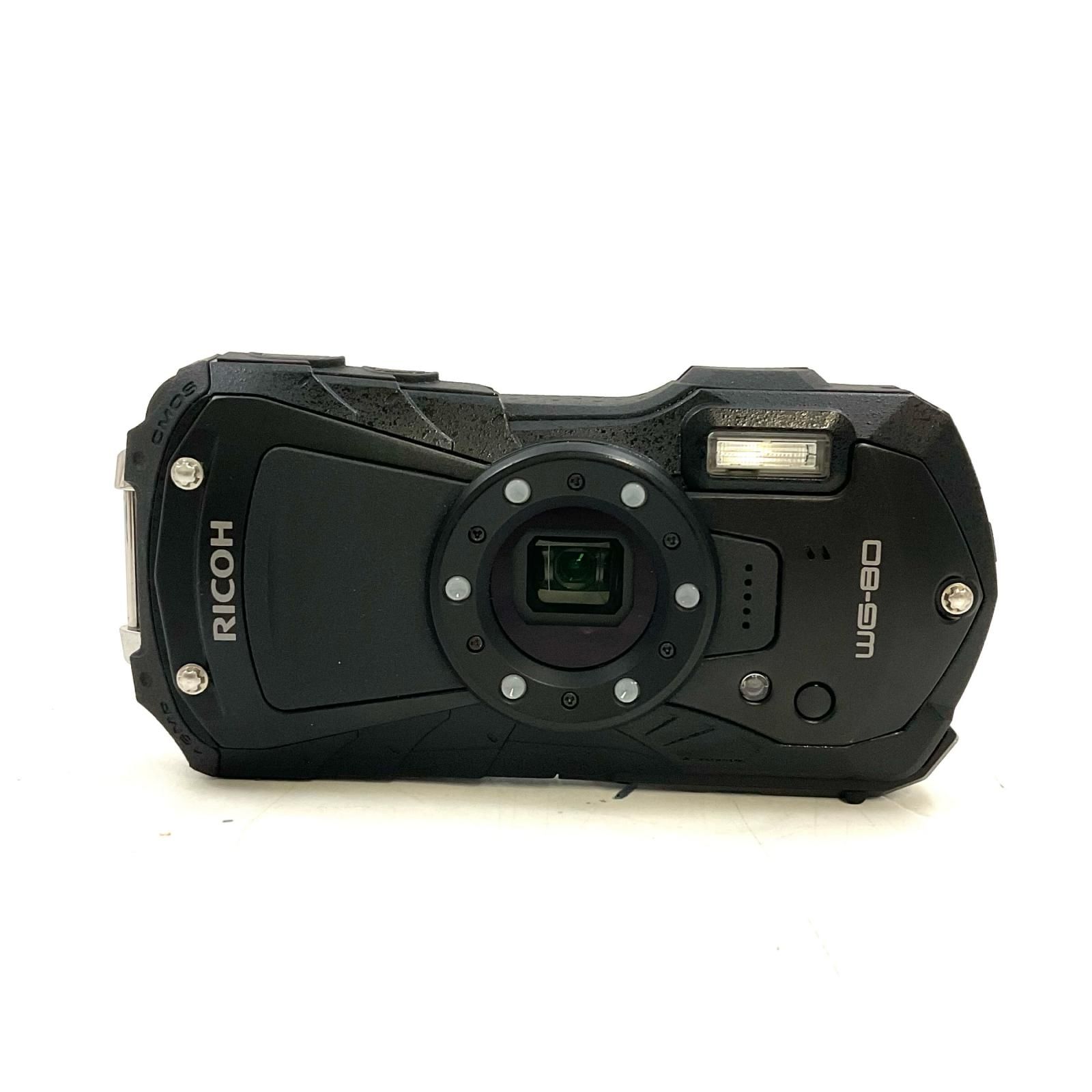 【全額返金保証】【最速発送】RICOH コンパクトデジタルカメラ WG-80 ブラック　 動作確認済 20,575円