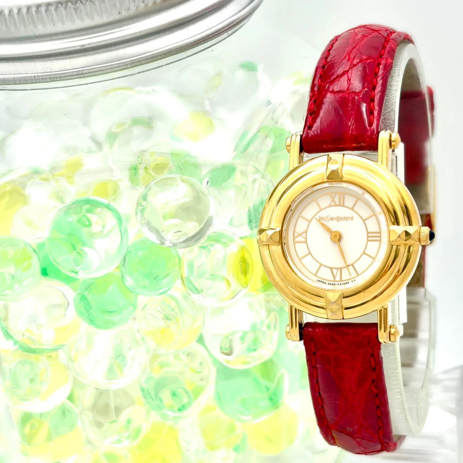 【新品電池】Yves Saint Laurent イヴサンローラン YSL レディース 腕時計 ドレス ゴールド 5420-F46649 480346 純正ベルト 10,360円