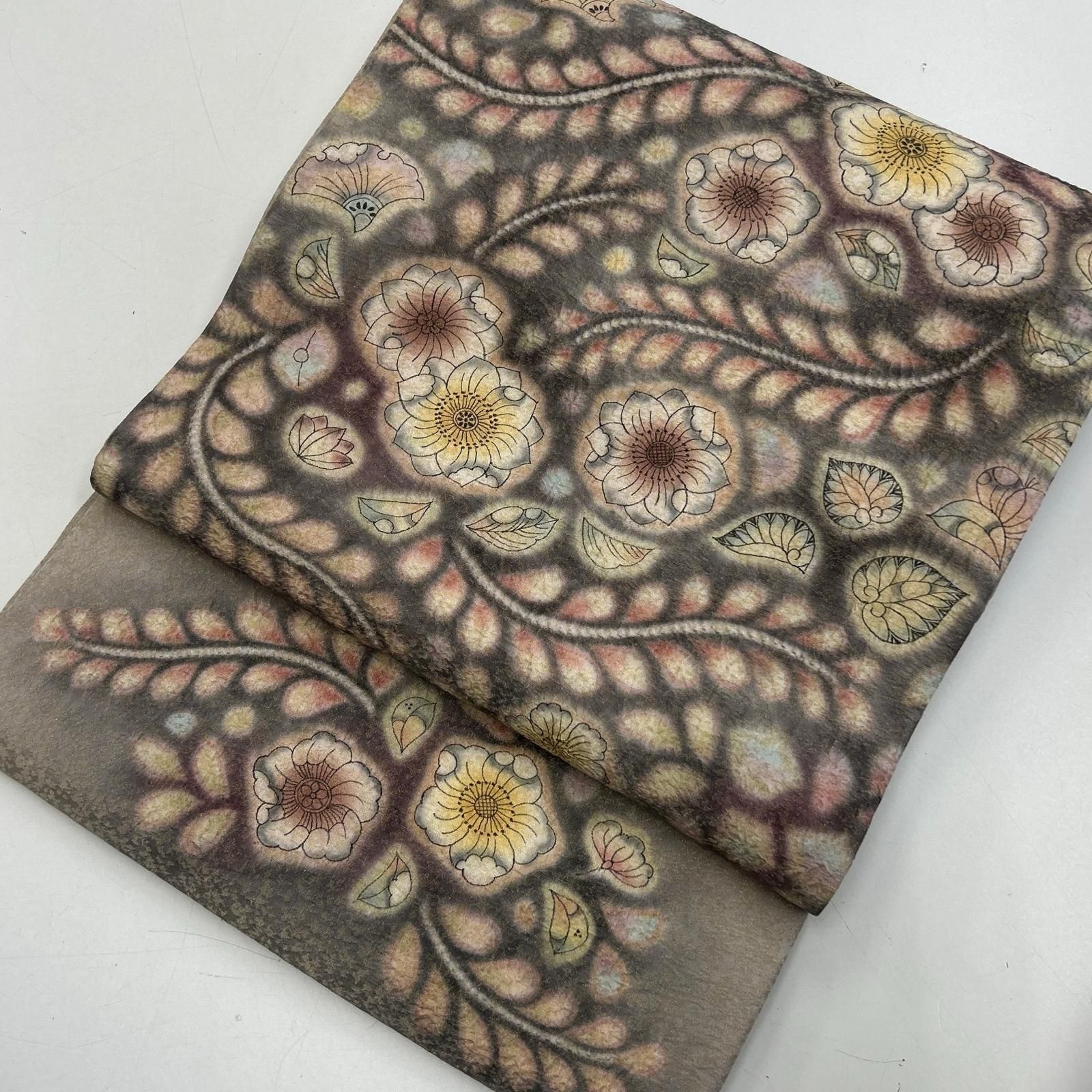 袋帯 正絹 金通し 辻ヶ花 圧巻 美しい染め MA-4852