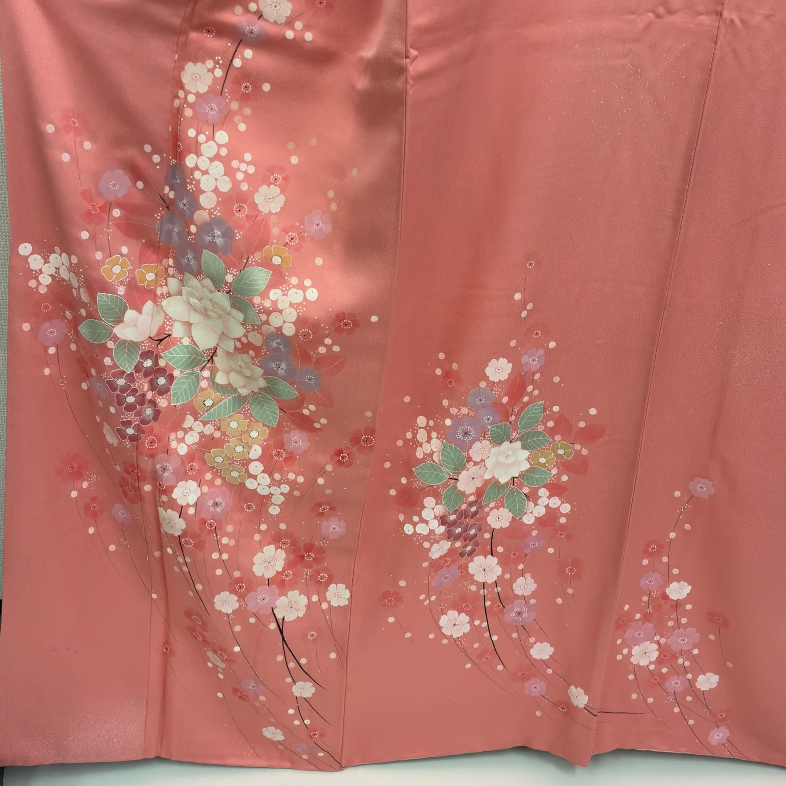 付下げ 上品な花柄の染め 紋無し 正絹 着物 MK-5247 - メルカリ