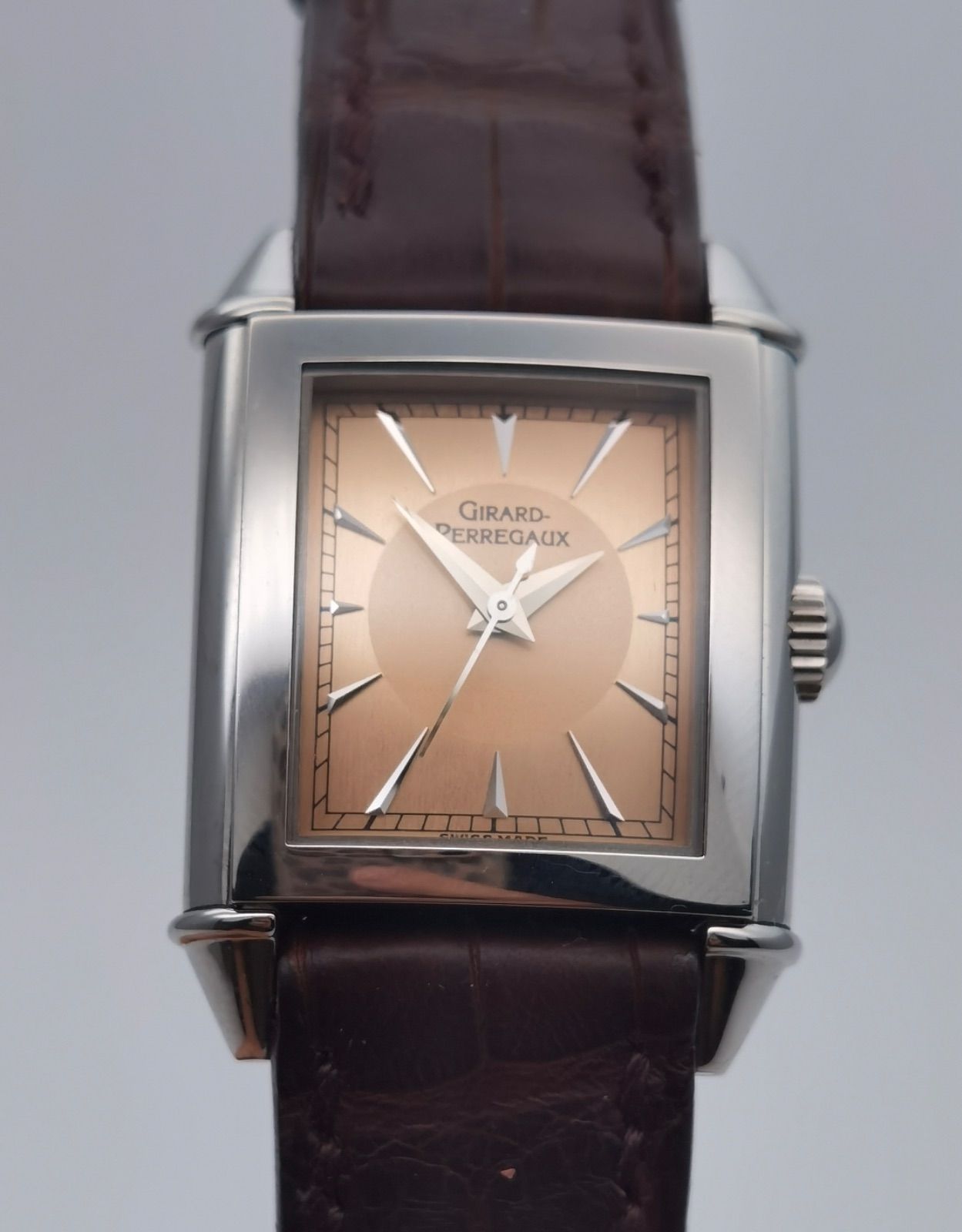 中古美品 ジラールペルゴ GIRARD-PERREGAUX ヴィンテージ 1945 2590 ステンレス SS サーモンピンク 手巻き レディース 腕時計 71,500円