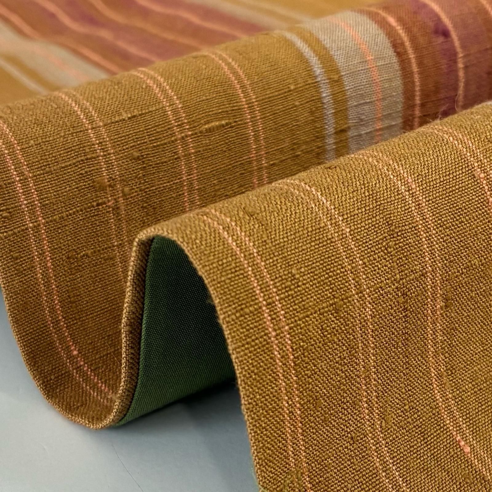 手織り紬 正絹 縞 風合い良い 裄66.5 袷 着物 MK-5700 7,448円