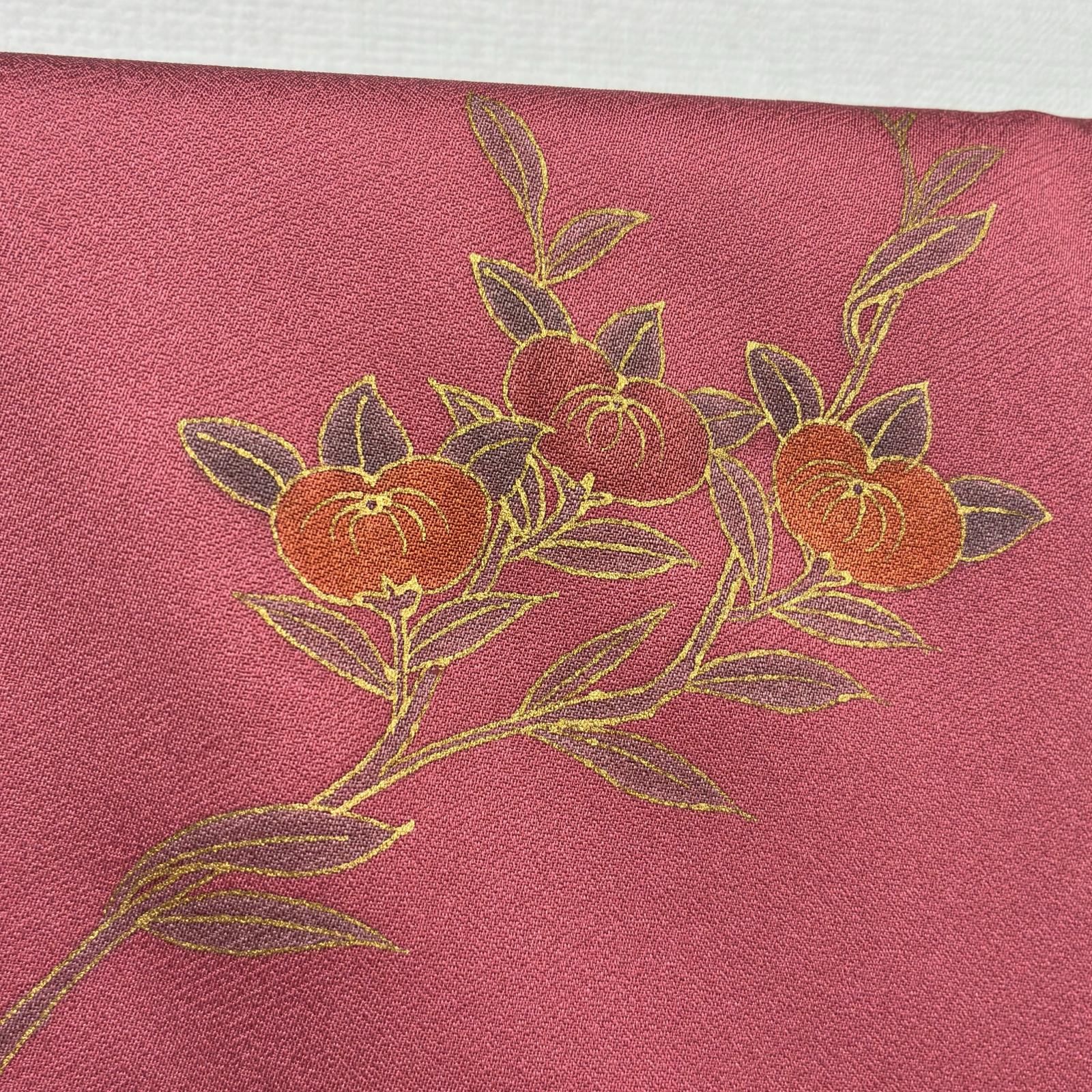 刺繍 付け下げ 正絹 紋なし 美しい花 しつけ糸 袷 着物 MK-6163 - メルカリ