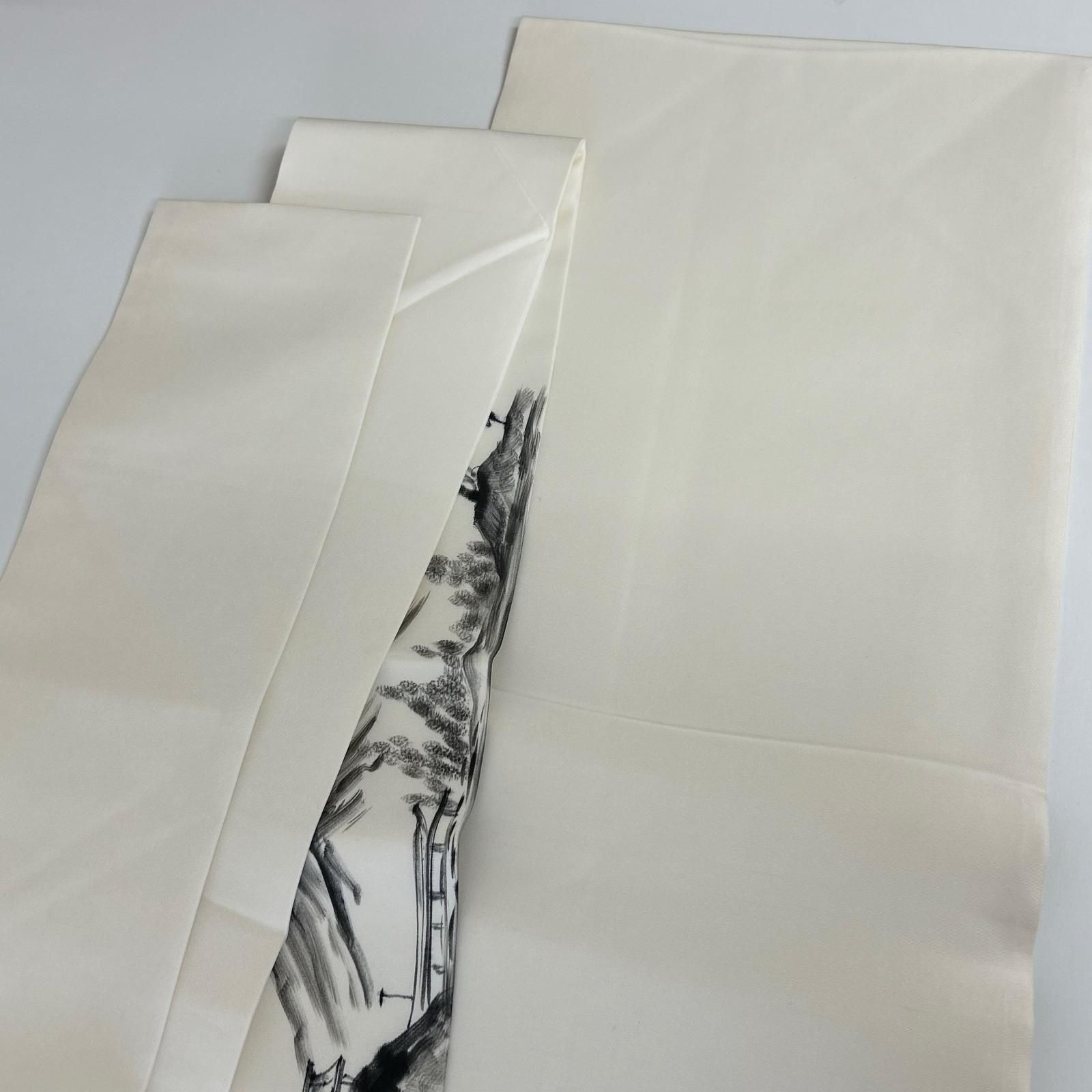名古屋帯 正絹 塩瀬 水墨 風景画 九寸 MA-5633 - メルカリ