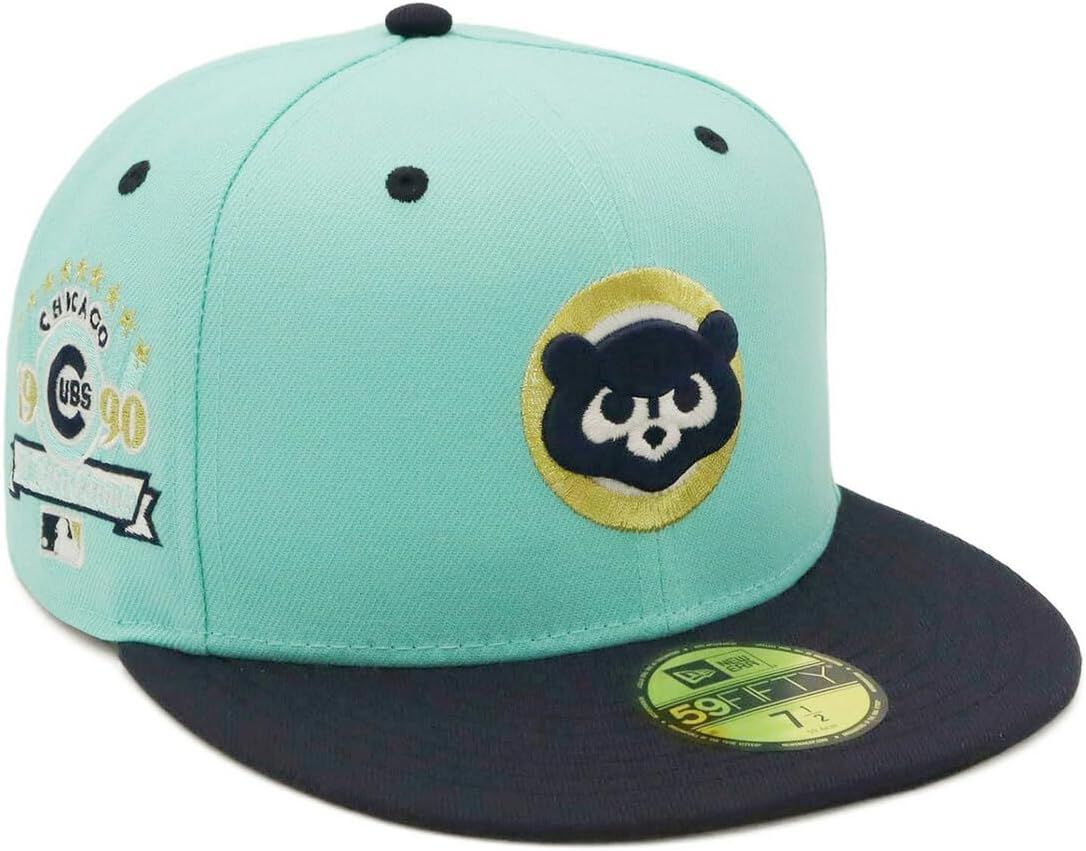 [ニューエラ] キャップ 59FIFTY ONSPOTZ別注 NER35C9694 59 Fifty 2 -Tone Color Blue tint Black Side Patch Mlb