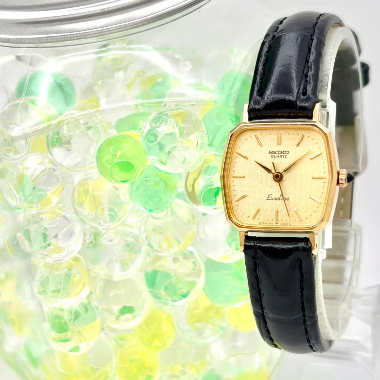 【新品電池】SEIKO セイコー Exceline エクセリーヌ レディース 腕時計 ゴールド 10角形 1221-5010 234024 新品ベルト