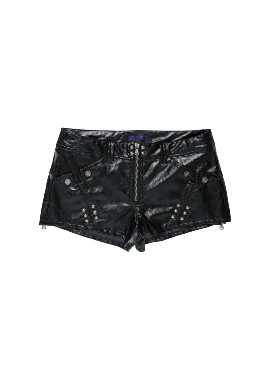 opus0012 VILLAIN LEATHER MICRO PANTS BLACK