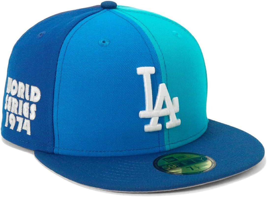 NEWERA ニューエラ 59FIFTY MLB ONSPOTZ別注 LAブルーミックス ドジャース サイドパッチ キャップ Mサイズ