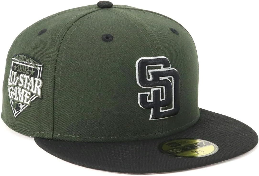 NEWERA ニューエラ 59FIFTY MLB ONSPOTZ別注 キャップ SDダークシーウィード ブラック サイドパッチ オンスポッツ限定