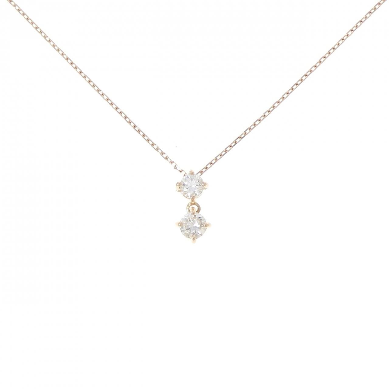 K18PG ダイヤモンド ネックレス 0.200CT