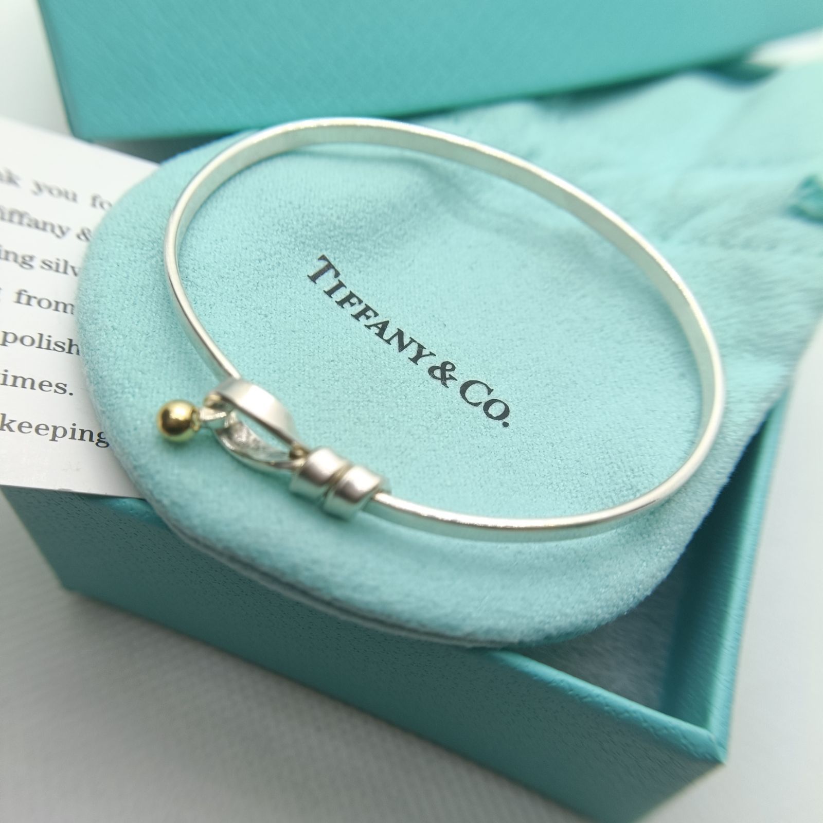 極美品✨️　ティファニー　フック＆アイ　ブレスレット　750 ゴールド　925 スターリングシルバー　Tiffany 24,360円