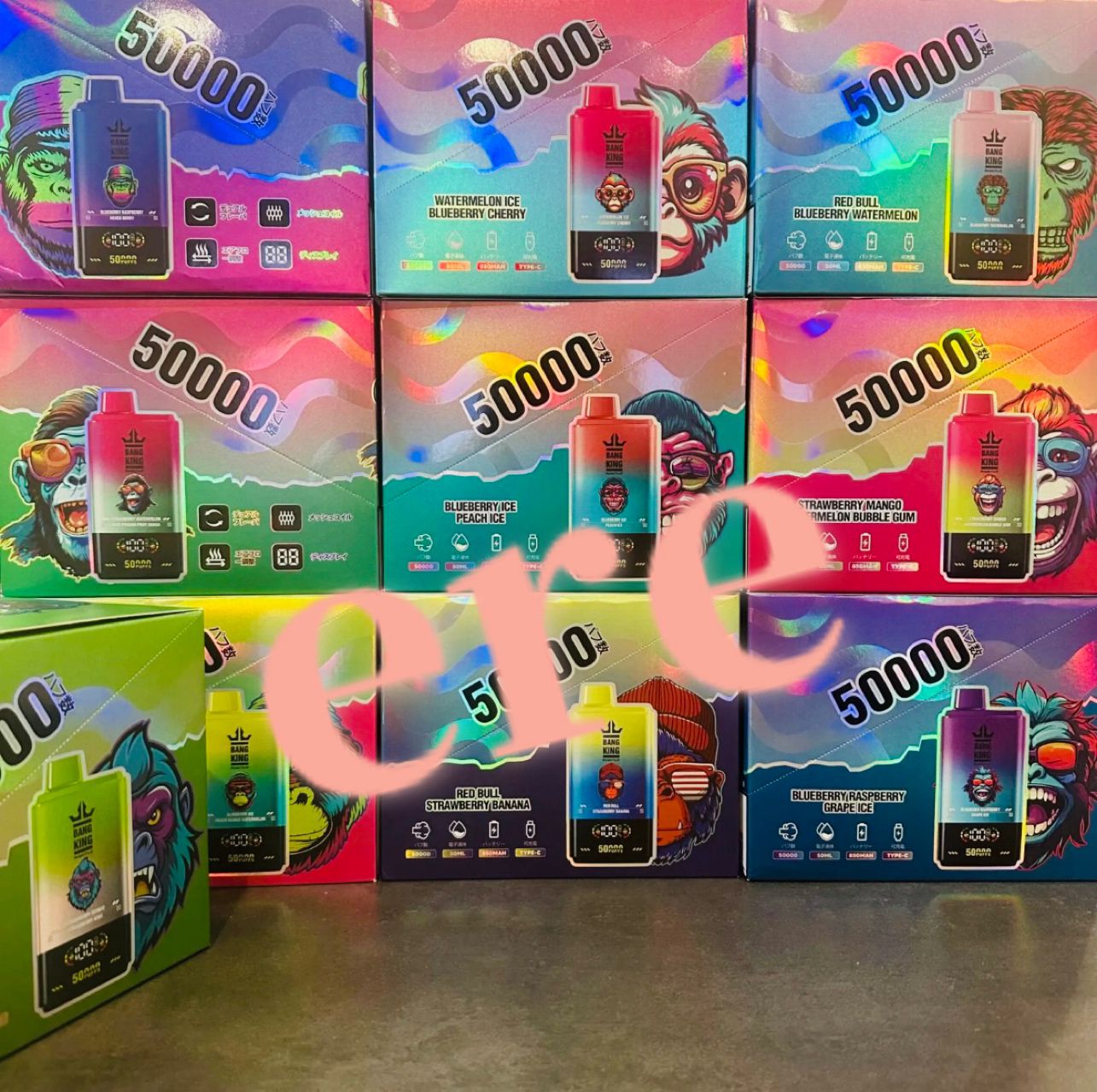 Bangking 50000puff / ニコパフ全種類ニコチン無本体　2個
