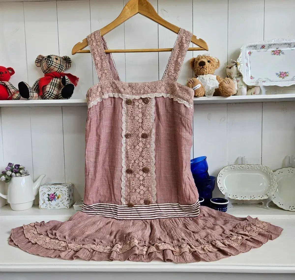 AXES femme(アクシーズファム) ダスティピンク レース ONE PIECE 7,250円