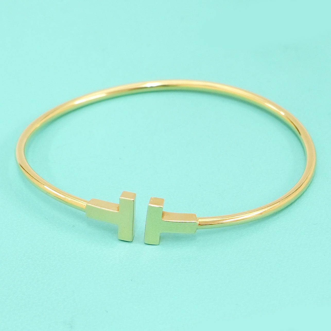 ティファニー Tiffany & Co. Tワイヤー K18イエローゴールド ブレスレット 保存箱 アクセサリー