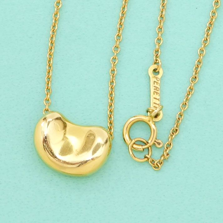 ティファニー Tiffany & Co. ミニ ビーン ネックレス K18イエローゴールド アクセサリー