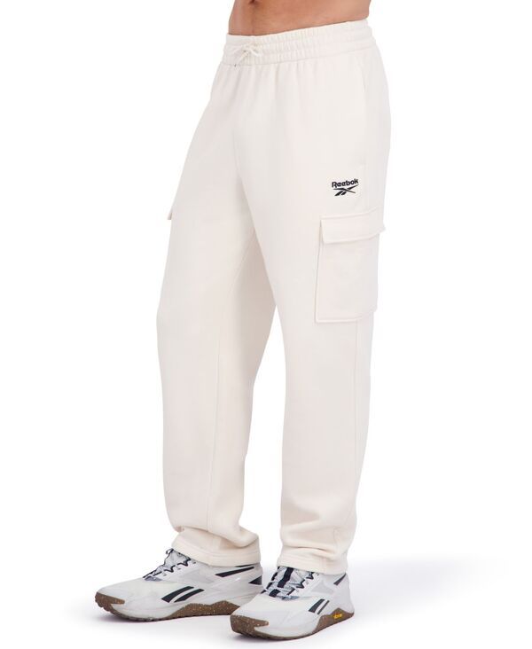 リーボック メンズ ボトムス カジュアルパンツ レギュラーフィット フリース Reebok Mens Fleece Cargo Regular Fit Pants Alabaster