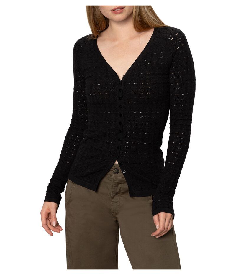 サンクチュアリー レディース アウター ニット・セーター Sanctuary Fitted Raglan Cardi Black ブラック