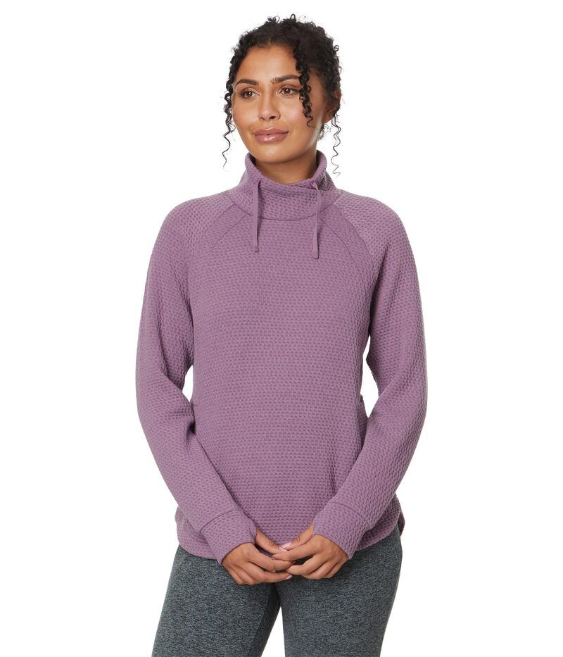 エルエルビーン レディース アウター パーカー・スウェット ニット LLBean Ridgeknit Crossneck Pullover Mauve
