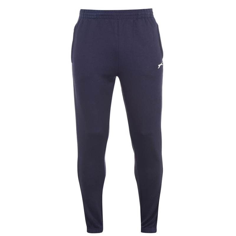 スラセンジャー メンズ ボトムス カジュアルパンツ パンツ フリース Slazenger Cuffed Fleece Jogging Pants Mens Navy ネイビー