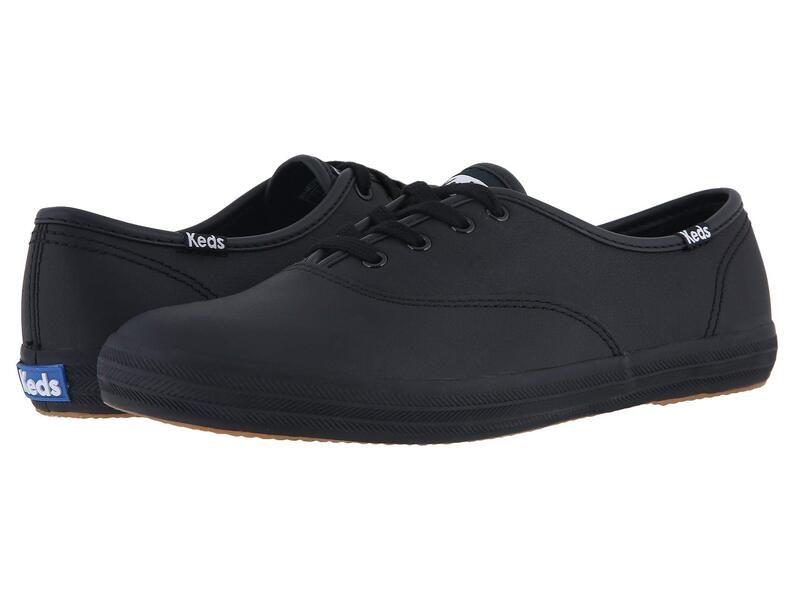 ケッズ レディース シューズ スニーカー レース レザー Keds Champion Leather Lace Up Black Leather ブラック