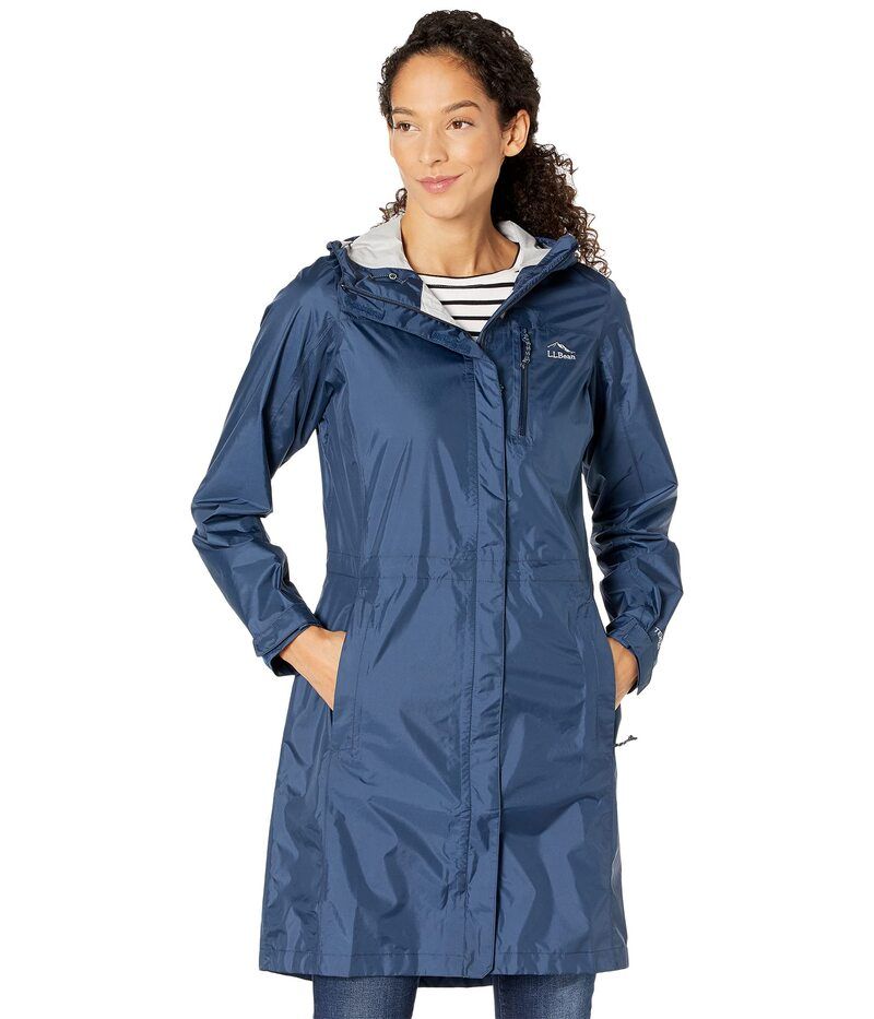 エルエルビーン レディース アウター コート LLBean Trail Model Raincoat Nautical Navy ネイビー