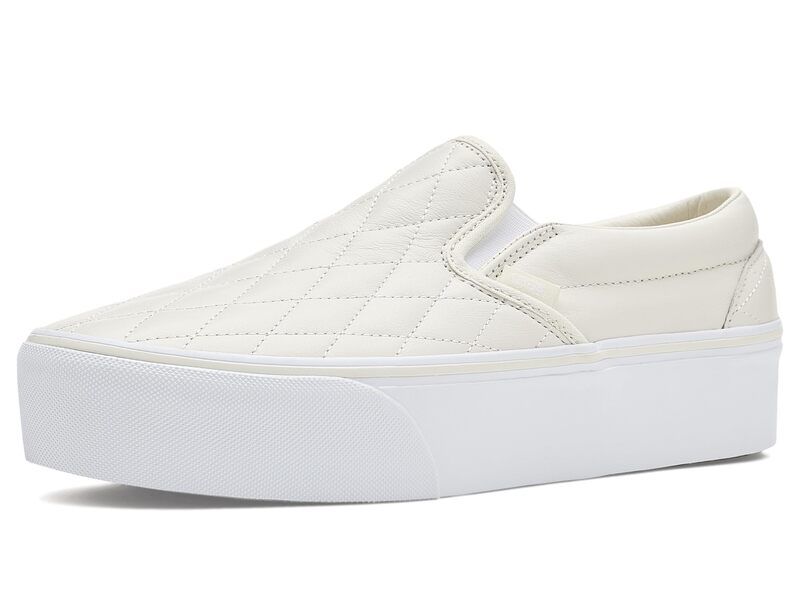 バンズ メンズ シューズ スニーカー Vans Classic SlipOn Stackform Quilted Leather