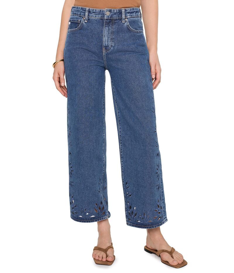 エージージーンズ レディース ボトムス デニムパンツ ワイドレッグ Ag Jeansaige MidRise Wide Leg Crop in Malbec 58,080円