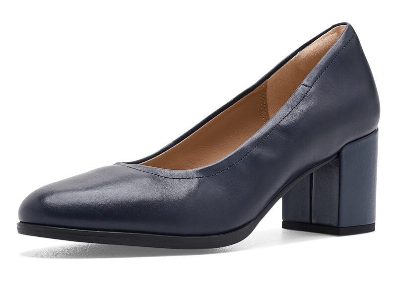 クラークス レディース シューズ ヒール Clarks Freva 55 Court Navy Leather ネイビー