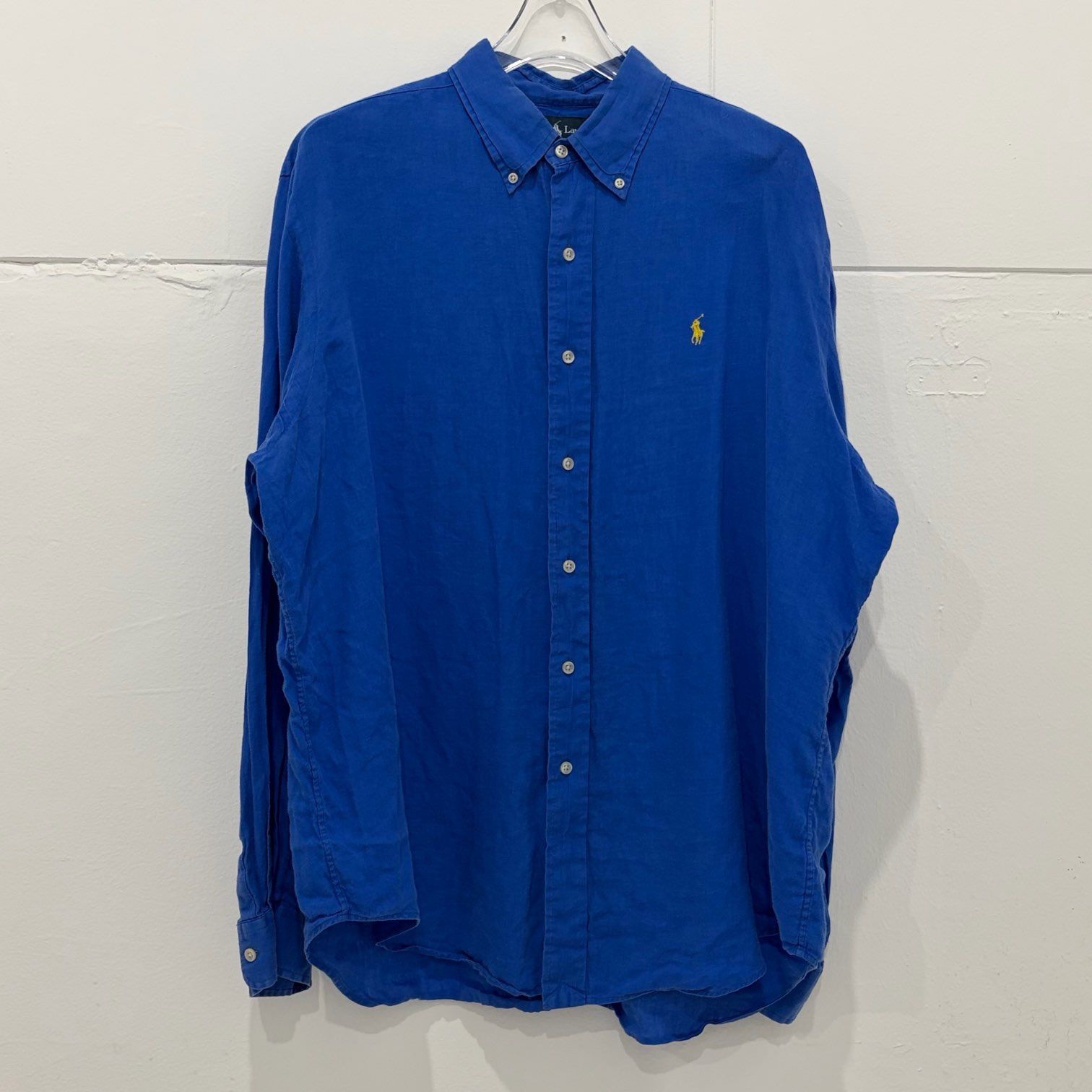 90s Ralph Lauren linen shirt blue