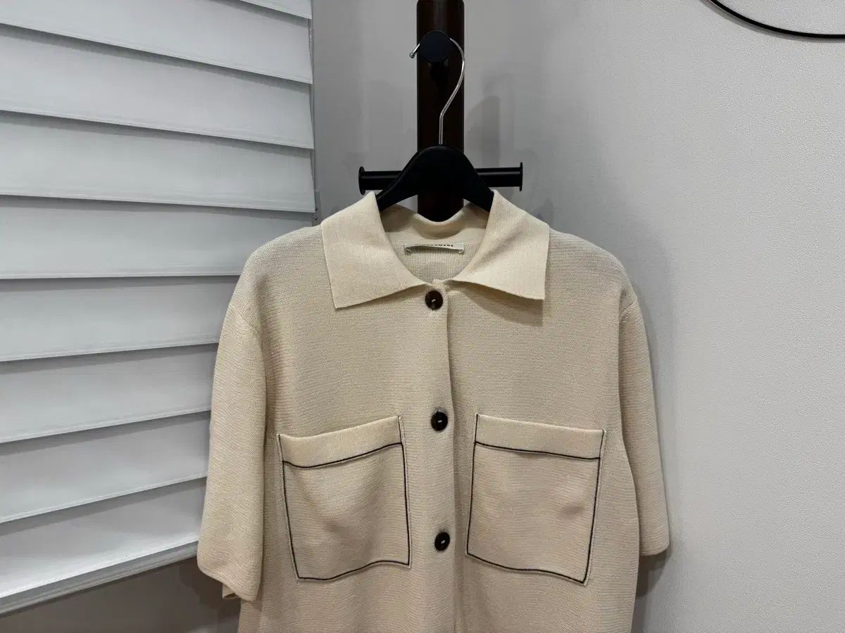 the CASHMERE ニットシャツ 半袖ジャケット
