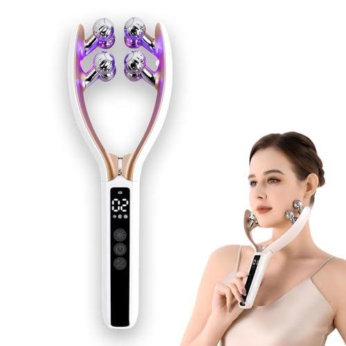 EMS美顔器 【8輪ローラー & RF】 美顔ローラー フェイス＆ボディー用 マイクロカレント LED光エステ 9段階EMS 3段階RF 振動エステ Y字型 左右対称もみ 表情筋トレーニング リフトケア 1台多役 USB充電式 Type-C 1eec7cf2
