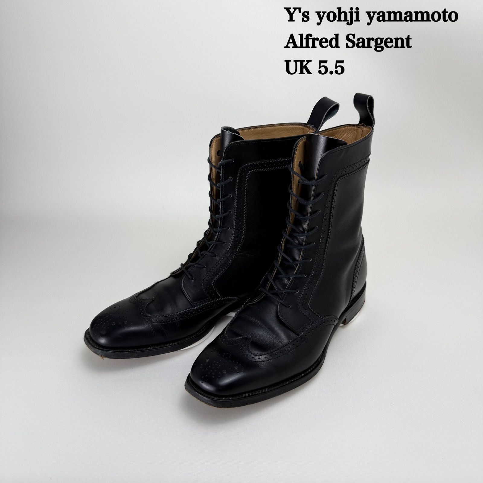 Y's yohji yamamoto × Alfred Sargent ENGLAND archive Wtip boots UK5.5 ワイズ ヨウジヤマモト アルフレッド サージェント ロングブーツ 英国製 名作 レア アーカイブ
