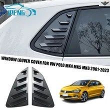 ウィンドウルーバーカバー VW ポロ MK4 9N MK5 6R 6C MK6 AW TSI MPI GTI 2001-2023 リア トライアングル ウィンドウシャッター サンエアベ