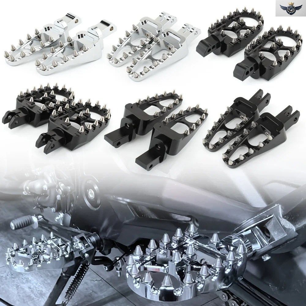 幅広フットペダル フロント/リアフットペグ ハーレー X350 2023年以降モデル用 オートバイ運転者用フットレスト