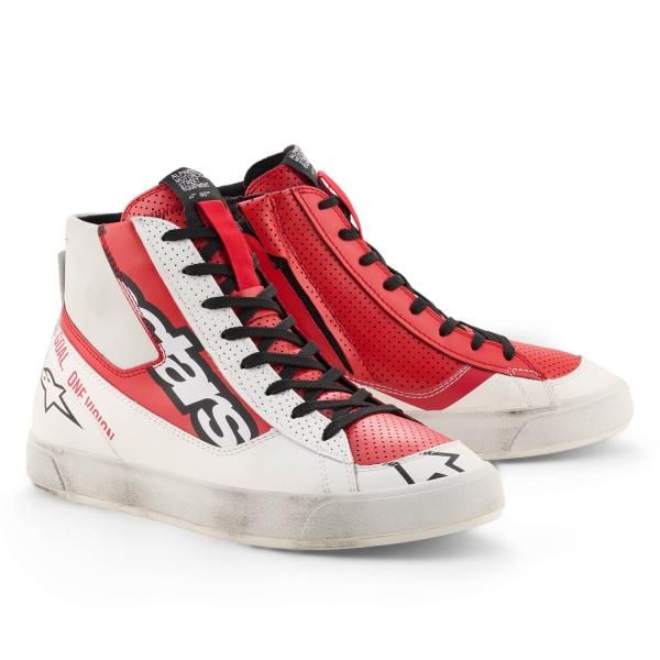 【新品・2営業日で発送】ALPINESTAR アルパインスターズ STATED FLAIR SHOE : WHITE BRIGHT RED : 9 ／26.5